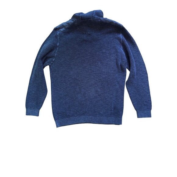 Tommy Bahama Mens Size XL Tuck Knit Shawl Collar Pullover Sweater Blue Cotton - Picture 8 of 9